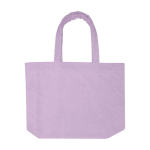 Strandtote met soft-touch afwerking en groot hoofdvak kleur lila tweede weergave voorkant