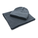 Acryl sjaal van Polylana® met een elegante en verfijnde uitstraling kleur grijsachtig blauw derde weergave