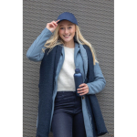 Pet van gerecycled katoen met 6 panelen en klittenbandsluiting, 190 g/m² kleur marineblauw sfeer weergave