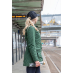 Pet van gerecycled katoen met 6 panelen en AWARE™-tracker, 280 g/m² kleur zwart sfeer weergave 2