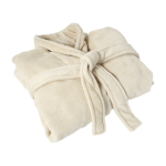 Fleece badjas met 2 voorzakken, one size kleur beige vijfde weergave