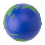 Stressbal van PU-schuim in de vorm van een wereldbol, geschikt voor personalisatie kleur blauw eerste weergave