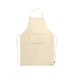 Schort van Fairtrade katoen met verstelbare sluiting, 180 g/m² kleur naturel derde weergave