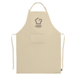Schort van Fairtrade katoen met verstelbare sluiting, 180 g/m² kleur naturel gedetailleerde weergave 2