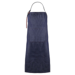 Denim schort van katoen met PU-details, 190 g/m² kleur jeans blauw eerste weergave