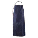 Denim schort van katoen met PU-details, 190 g/m² kleur jeans blauw tweede weergave