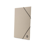 Ecologische map van gerecycled karton met elastische sluiting kleur naturel tweede weergave