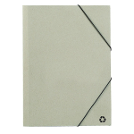 Ecologische map van gerecycled karton met elastische sluiting kleur naturel  negende weergave