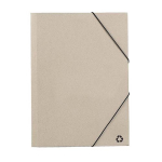 Ecologische map van gerecycled karton met elastische sluiting