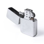 Matte metalen aansteker met vuursteensysteem, navulbaar kleur zilver eerste weergave