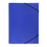 Map met transparant effect in meerdere kleuren en elastische sluiting kleur blauw  negende weergave