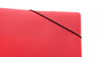 Map met transparant effect in meerdere kleuren en elastische sluiting kleur rood vierde weergave
