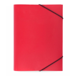 Map met transparant effect in meerdere kleuren en elastische sluiting kleur rood  negende weergave