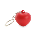 Sleutelhanger met stressbal in hartvorm, geschikt voor personalisatie kleur rood tweede weergave