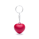 Sleutelhanger met stressbal in hartvorm, geschikt voor personalisatie kleur rood eerste weergave