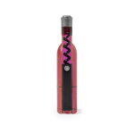 Magnetische kurkentrekker in de vorm van een wijnfles met opener kleur roze achtste weergave