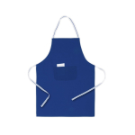 Schort van katoen en polyester met lengte tot boven de knie kleur blauw  negende weergave
