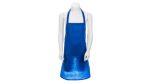 Kinderset bestaande uit schort en koksmuts van non-woven materiaal kleur blauw derde weergave