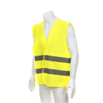 Reflecterend veiligheidshesje voor volwassenen, conform aan veiligheidsnormen kleur geel derde weergave