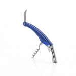 RVS-kurkentrekker met flesopener en foliesnijder kleur blauw  negende weergave