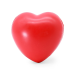 Stressbal in de vorm van een hart in diverse kleuren, geschikt voor personalisatie kleur rood tweede weergave