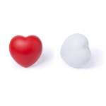 Stressbal in de vorm van een hart in diverse kleuren, geschikt voor personalisatie kleur rood  negende weergave