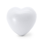 Stressbal in de vorm van een hart in diverse kleuren, geschikt voor personalisatie kleur wit  negende weergave