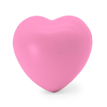 Stressbal in de vorm van een hart in diverse kleuren, geschikt voor personalisatie kleur roze  negende weergave