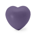 Stressbal in de vorm van een hart in diverse kleuren, geschikt voor personalisatie kleur paars  negende weergave