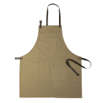 Canvas schort van katoen met meerdere zakken, 340 g/m² kleur bruin  negende weergave