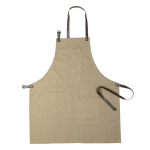 Canvas schort van katoen met meerdere zakken, 340 g/m² kleur khaki  negende weergave