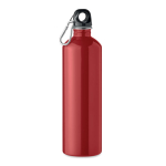Lekvrije drinkfles van gerecycled roestvrij staal, 750 ml kleur rood