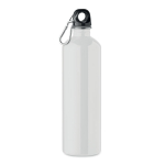 Lekvrije drinkfles van gerecycled roestvrij staal, 750 ml kleur wit