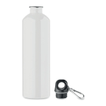 Lekvrije drinkfles van gerecycled roestvrij staal, 750 ml kleur wit