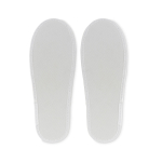 Hotelslippers met logobedrukking, gemaakt van polyester kleur wit derde weergave