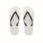 Zwarte slippers met sublimatiebedrukking kleur zwart tweede weergave