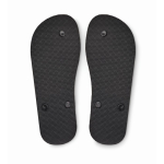 Zwarte slippers met sublimatiebedrukking kleur zwart derde weergave