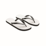 Zwarte slippers met sublimatiebedrukking tweede weergave