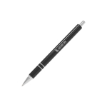 Personaliseerbare aluminium pen met modern design en blauwe inkt kleur zwart