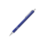Personaliseerbare aluminium pen met modern design en blauwe inkt kleur blauw