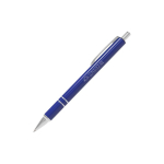 Personaliseerbare aluminium pen met modern design en blauwe inkt kleur blauw
