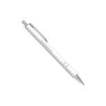 Personaliseerbare aluminium pen met modern design en blauwe inkt kleur wit