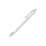 Personaliseerbare aluminium pen met modern design en blauwe inkt kleur wit