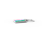 Metalen sleutelhanger, verchroomd met glanzende afwerking