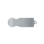Metalen sleutelhanger met muntje voor winkelwagentje kleur zilver