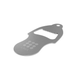 Metalen sleutelhanger flesopener met muntje voor winkelwagen kleur zilver