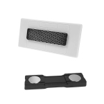 Herbruikbare magnetische badgehouder voor events kleur wit