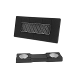 Herbruikbare magnetische badgehouder voor events kleur zilver