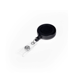 Uittrekbare plastic badgehouder met clip voor professioneel gebruik kleur zwart
