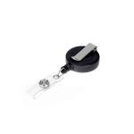 Uittrekbare plastic badgehouder met clip voor professioneel gebruik kleur zwart